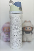 Personalized Labubu Owala Water Bottle | Full Wrap Laser Engraved Character Design