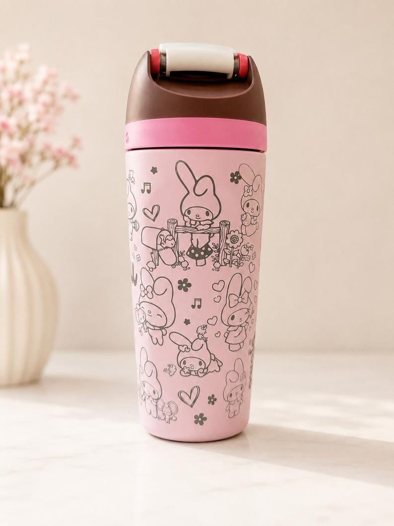Personalized My Melody Owala Kids Bottle 16 oz | Engraved Owala Water Bottle | Custom Name Bottle | Back to School Gift for Girls