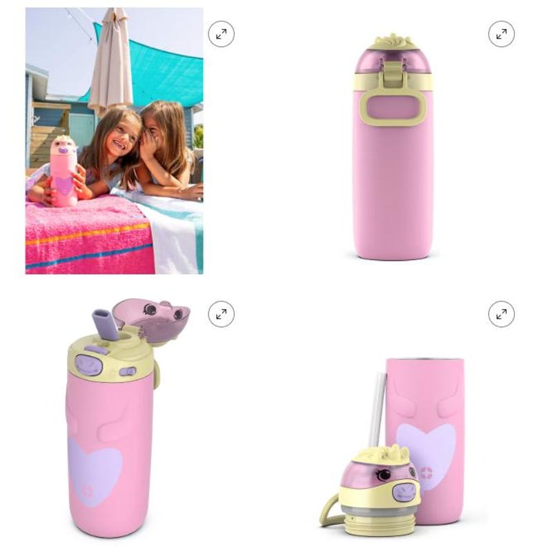 Personalized Unicorn Ello Kids Water Bottle, Custom Name Engraved Tumbler