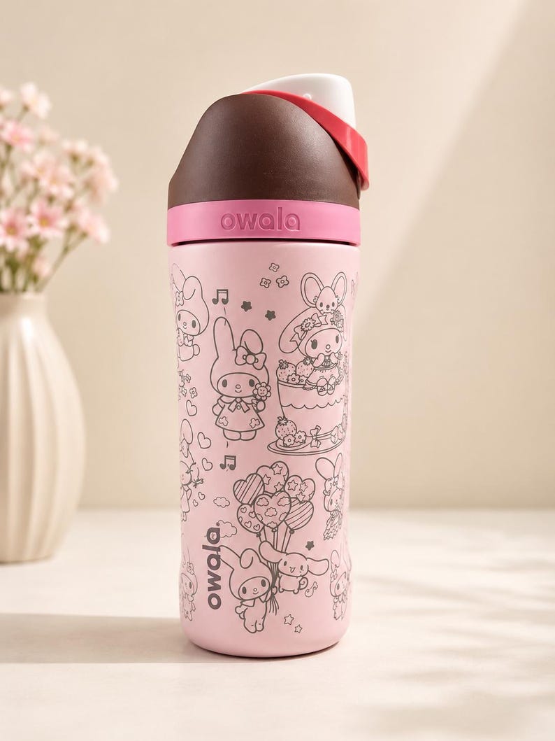 Personalized My Melody Owala Kids Bottle 16 oz | Engraved Owala Water Bottle | Custom Name Bottle | Back to School Gift for Girls
