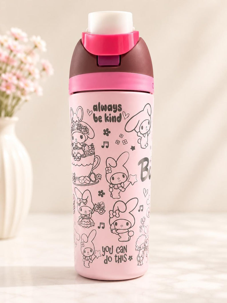 Personalized My Melody Owala Kids Bottle 16 oz | Engraved Owala Water Bottle | Custom Name Bottle | Back to School Gift for Girls